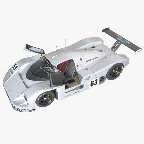 racing mercedes c9 car 3d model