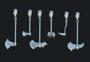 3D model axe collection