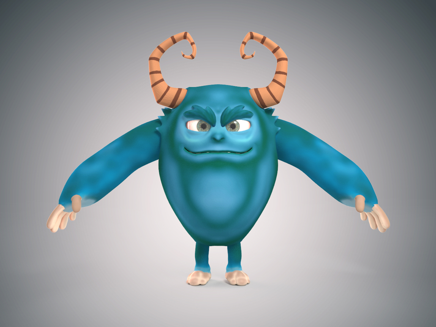 Funny cartoon monster 3D model - TurboSquid 1165796