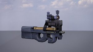 FN P90 Gun 3D model