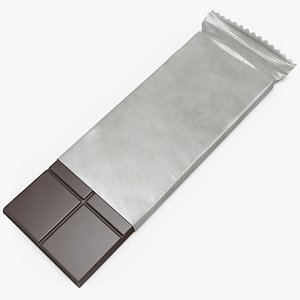 3D Dark Chocolate Bar in Foil