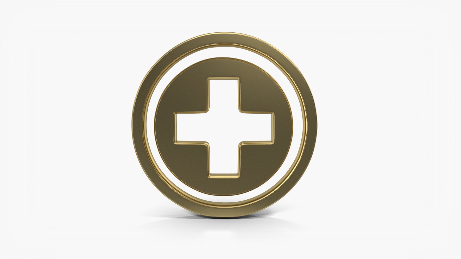 3D Cross Circular Symbol Gold Model - TurboSquid 2065300
