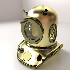 3d model diving helmet