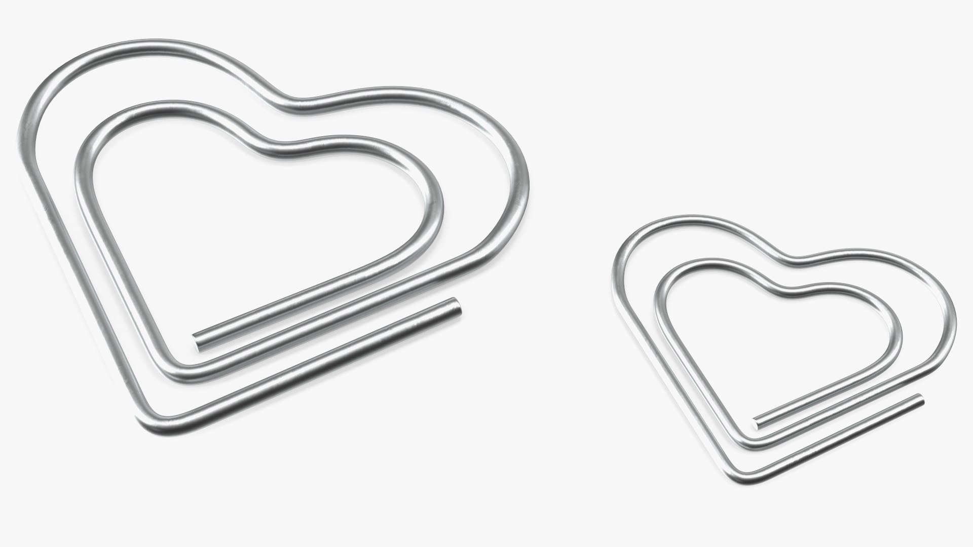 3D Paper Clip Heart Shape Metal Model TurboSquid 1861538