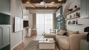 Living Kitchen 05 - Apartment - Maiholuxury - MAX OBJ FBX SKP Simlab Collada - Apartment of Mr Cuong