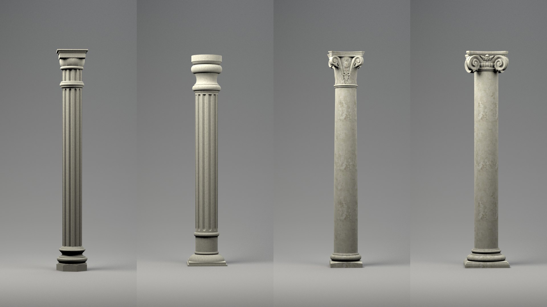 3d Model Greek Columns Ancient Turbosquid 1673282