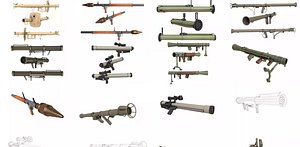 Anti Tank Launcher collection 3D