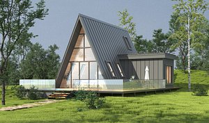 A Nordic Frame house 3D model