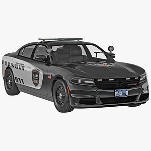 3d dodge charger 2015 police car model