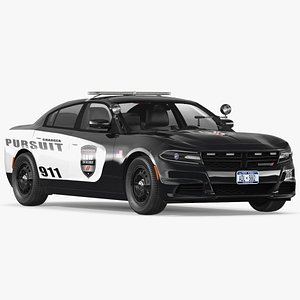 3d dodge charger 2015 police car model