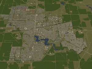 Regina Saskatchewan Canada in 20 km x 20 km - city and urban