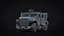 Carro blindado militar equipado com interior