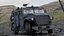 Carro blindado militar equipado com interior