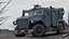 Carro blindado militar equipado com interior