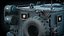 Carro blindado militar equipado com interior