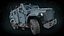 Carro blindado militar equipado com interior