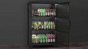 bar cabinet 3D model