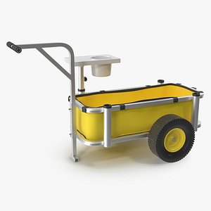 Beach Fishing Cart 3D Model