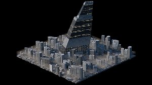 3D scifi city modular