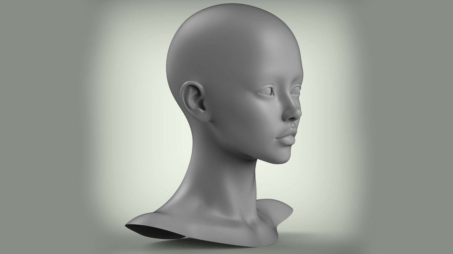 3D 6 Cartoon Female Head - TurboSquid 2052456