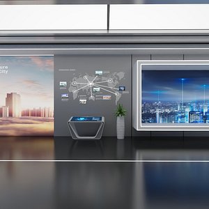 3D future style enterprise showroom