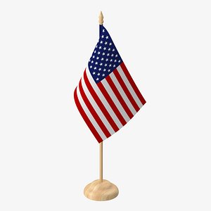 desktop flag 3d model