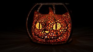 3D cheshire cat halloween lamp model