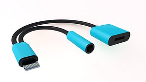 Jack Audio Aux Adapter Splitter blue