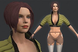 3D model cyber girl