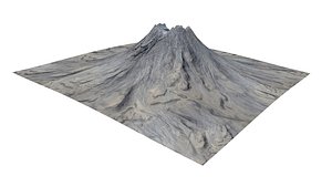 3D Volcano with realistic texture map