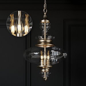 Ballard Designs Mila Blown Glass Pendant