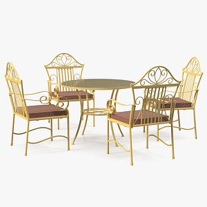 Yellow Iron Patio Furniture 3D model