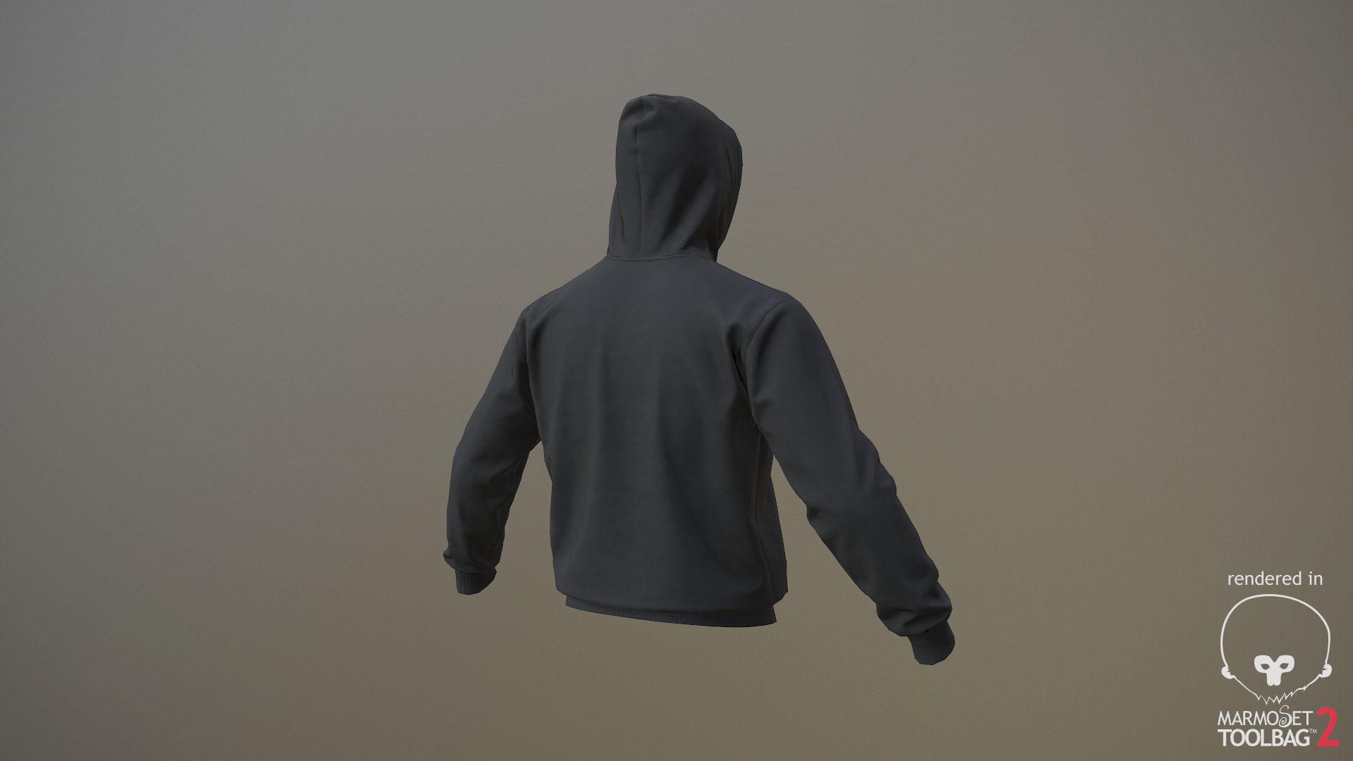 Realistic black hoodie 01 3D model - TurboSquid 1280932