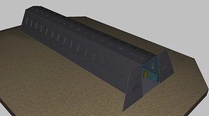 3D world war zeppelin hanger