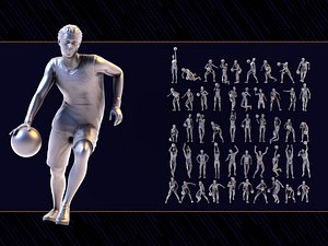 3D 49basketballPlayerfigures