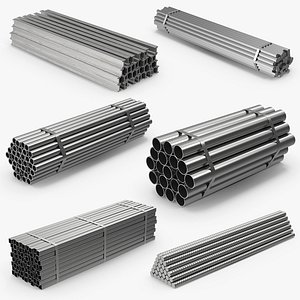 Metal Bars Beams Pipes Collection