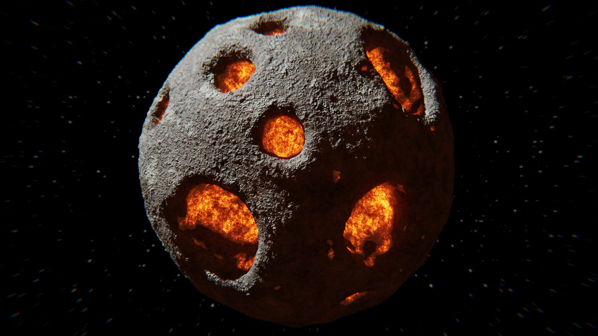 Asteroid 02 With Procedural Material 3D Model - TurboSquid 2231935