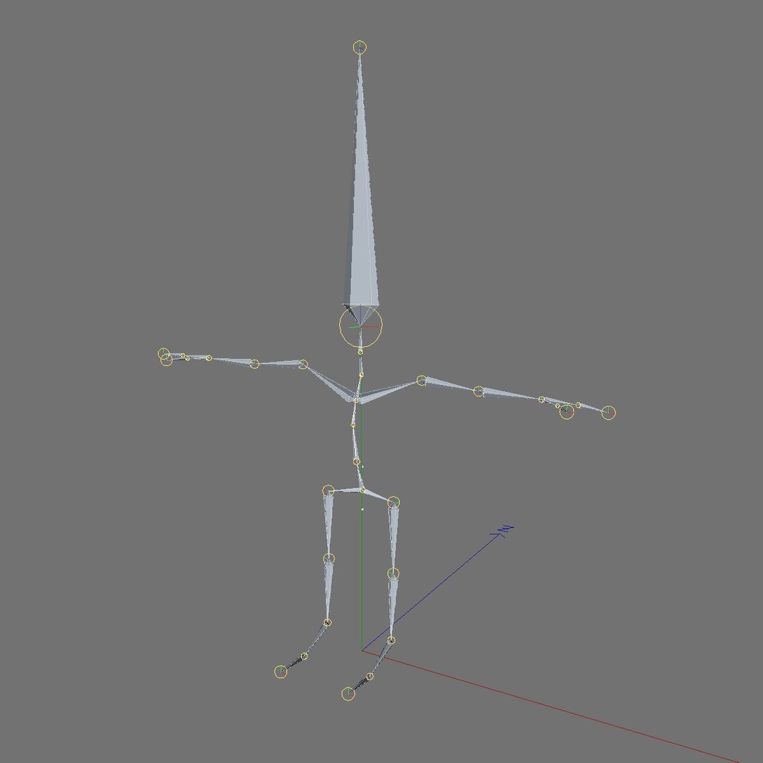 Simple Rigged Character Dxf