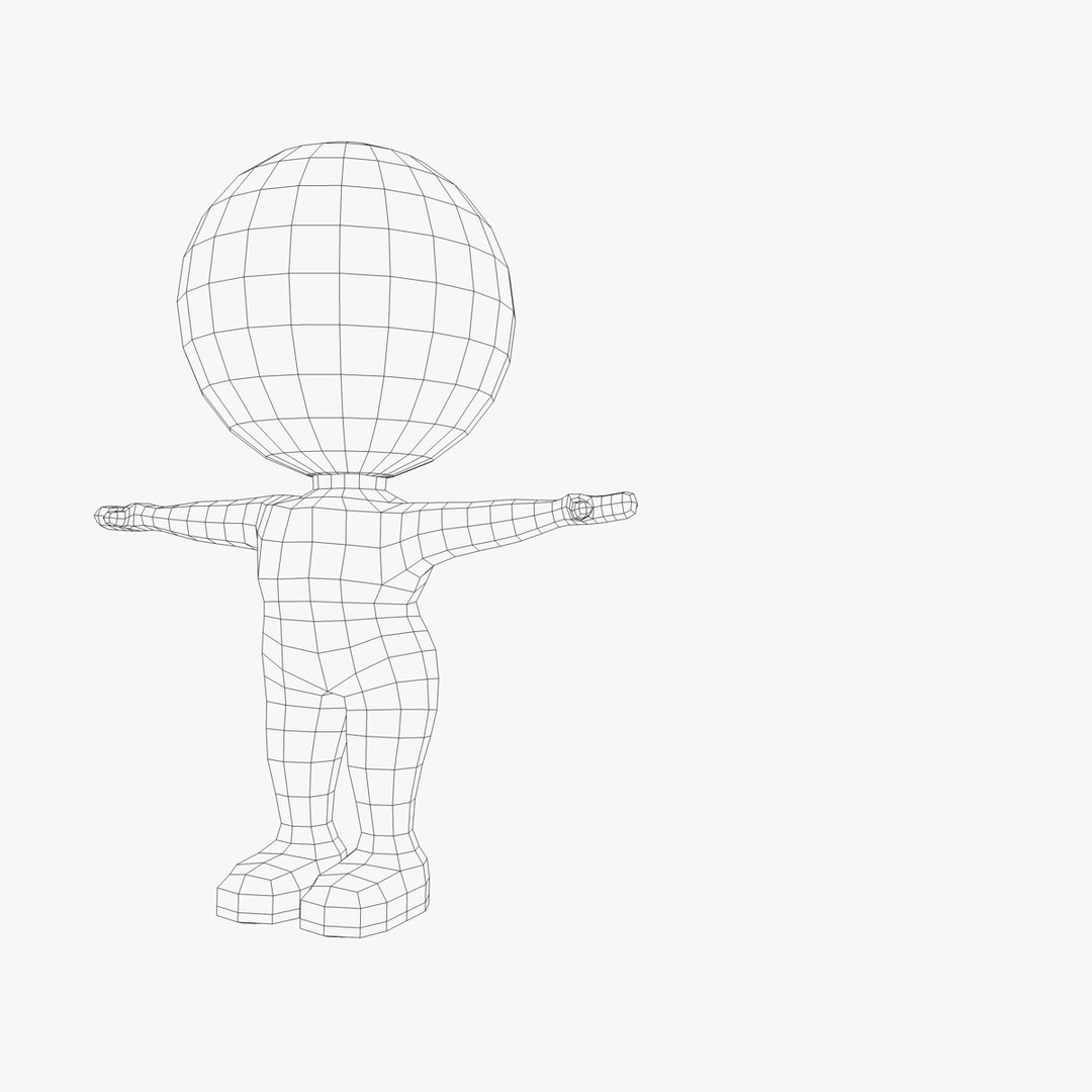 Simple Rigged Character Dxf