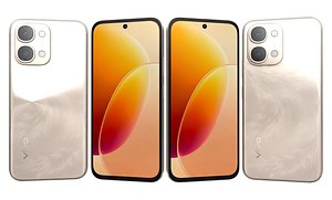 Vivo X200T Seaside Lilac And Vivo Y500i Gold 3D model