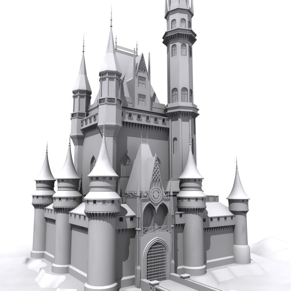 castle building architecture 3d model