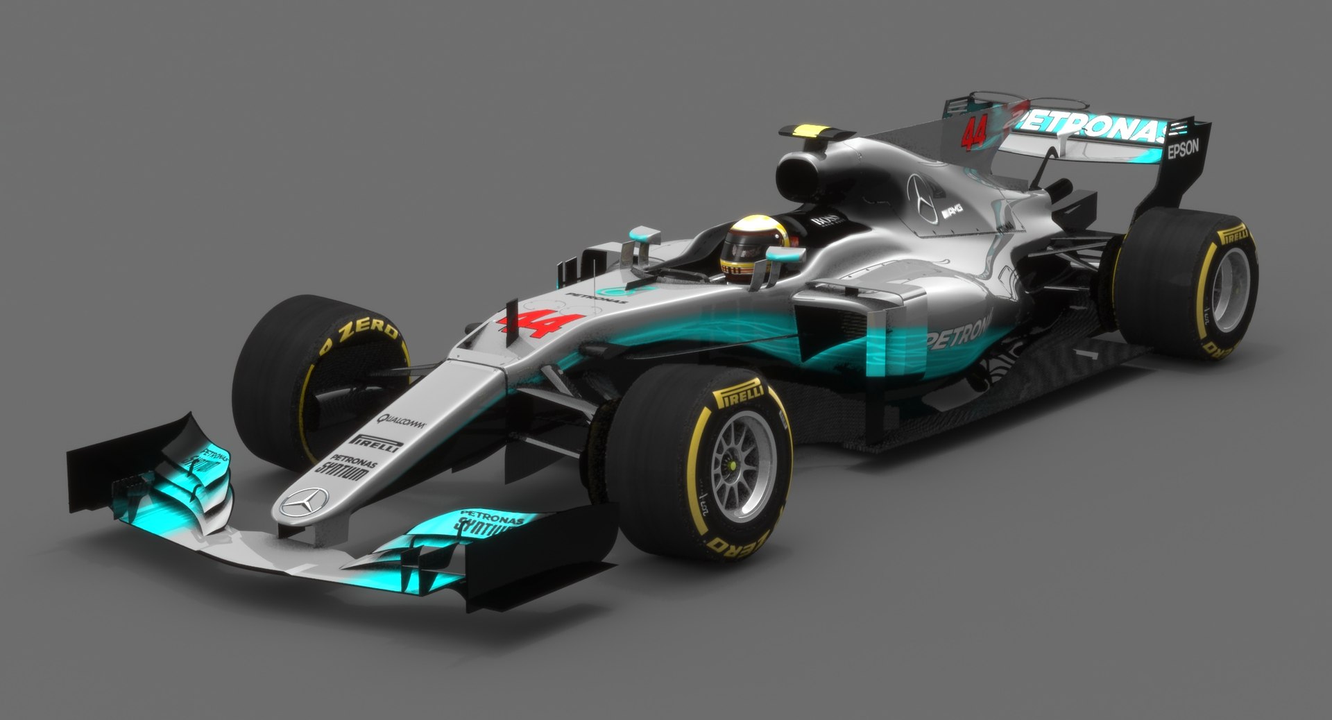 3D mercedes w08 eq power - TurboSquid 1200530