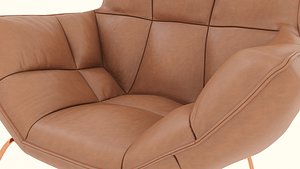 3D leather chair armchair