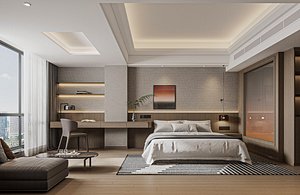 Modern bedroom 3D