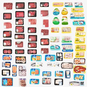 3D Chicken Beef and Seafood Collection 73 in 1