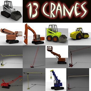 crane industrial machine 3ds