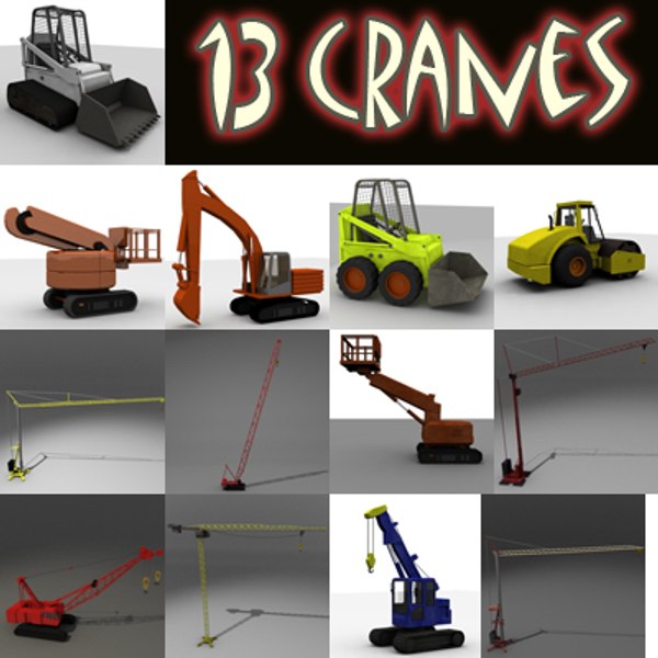 crane industrial machine 3ds