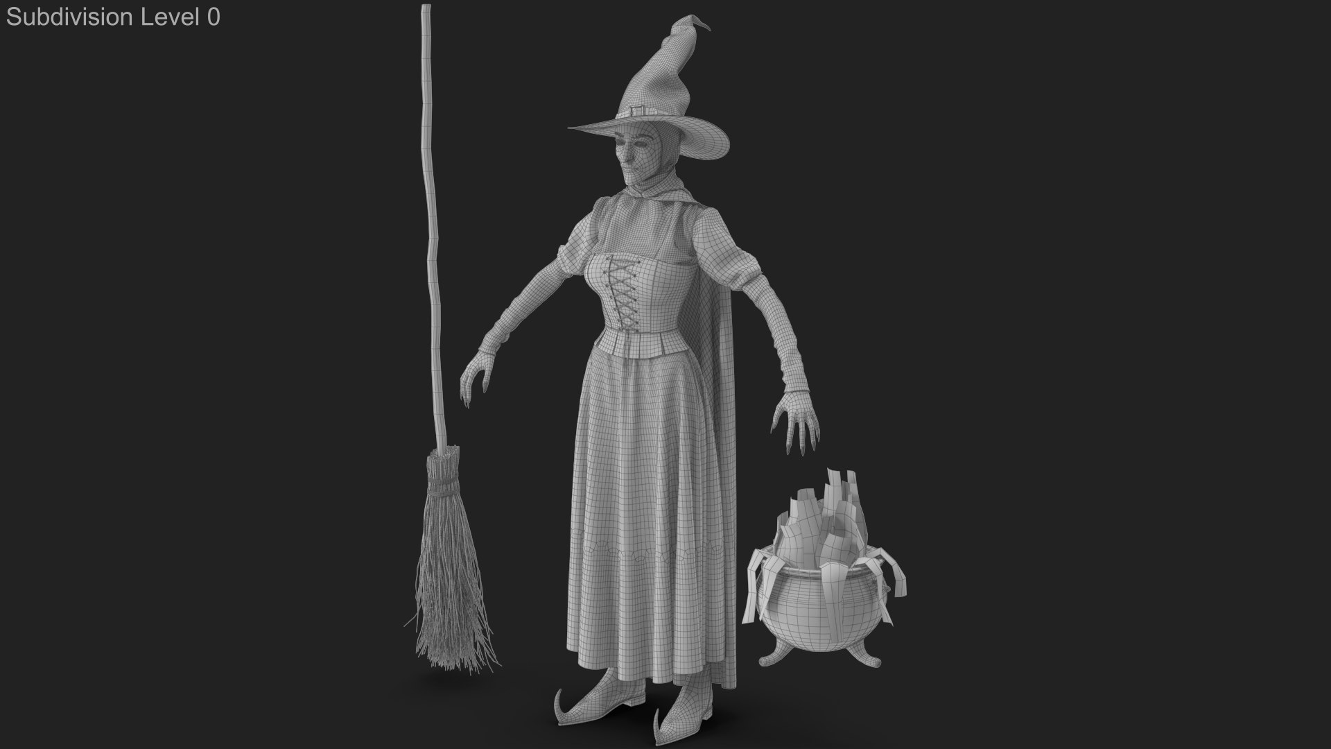 Witch 8 3D https://p.turbosquid.com/ts-thumb/q9/dJKrcl/2Z/wireframe_00/jpg/1697642866/1920x1080/fit_q87/78e7f1f2d9286a855a232d31077c19d28ce0c901/wireframe_00.jpg