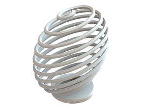 3D Hexagon Geometric Spring Art model