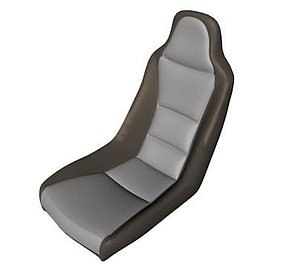 Low Poly Sports Car Seat